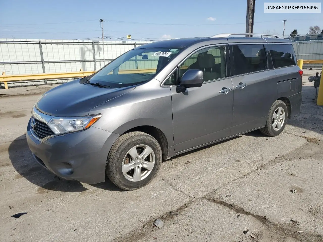 2017 Nissan Quest S VIN: JN8AE2KPXH9165495 Lot: 49047685