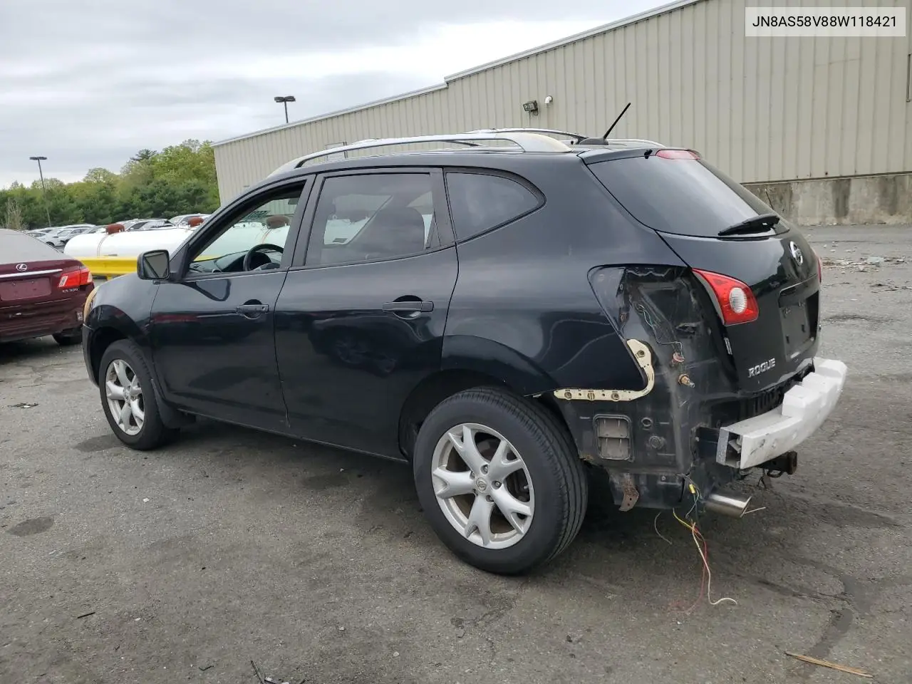 2008 Nissan Rogue S VIN: JN8AS58V88W118421 Lot: 56371515