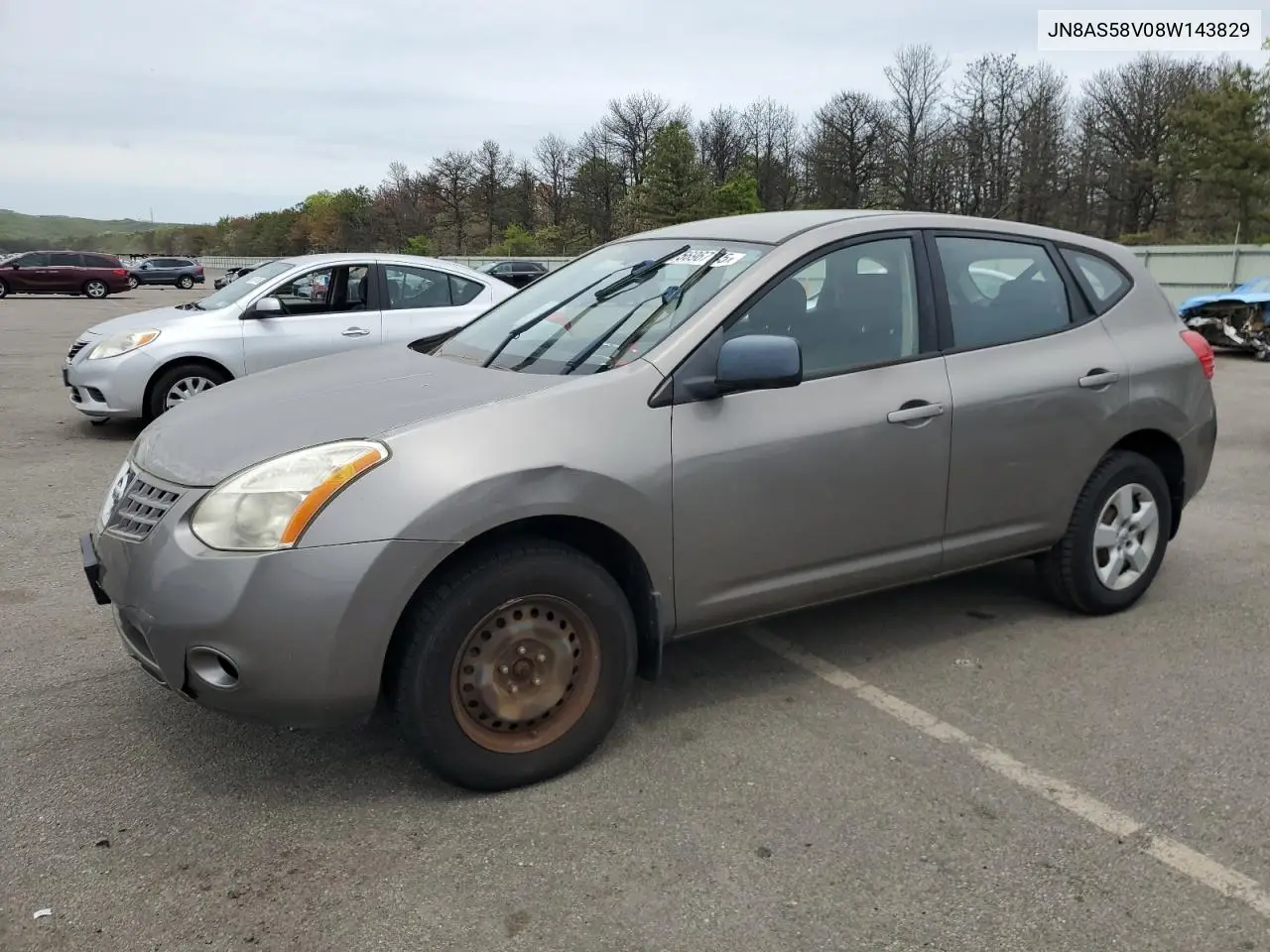 2008 Nissan Rogue S VIN: JN8AS58V08W143829 Lot: 56967145