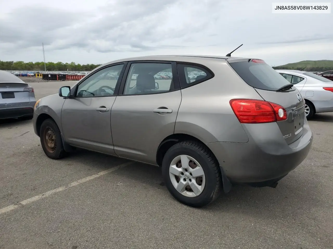 2008 Nissan Rogue S VIN: JN8AS58V08W143829 Lot: 56967145