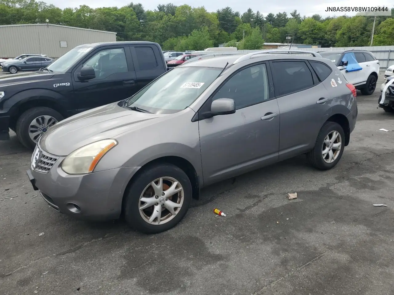 2008 Nissan Rogue S VIN: JN8AS58V88W109444 Lot: 57139485