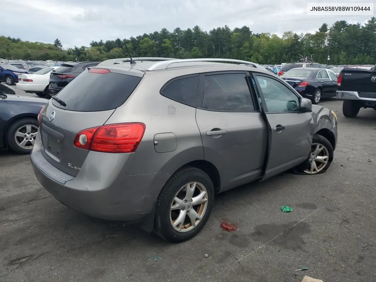 2008 Nissan Rogue S VIN: JN8AS58V88W109444 Lot: 57139485