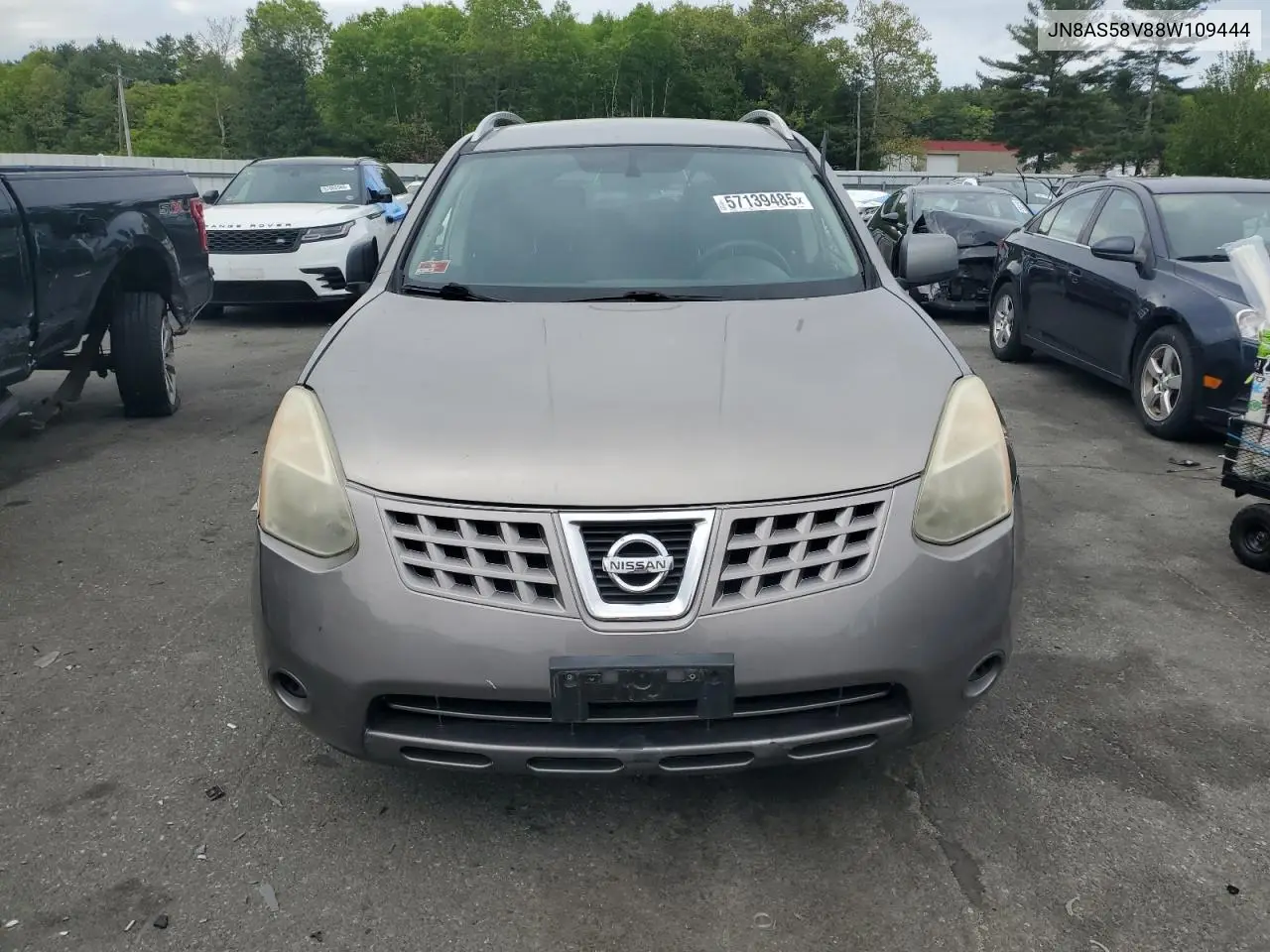2008 Nissan Rogue S VIN: JN8AS58V88W109444 Lot: 57139485