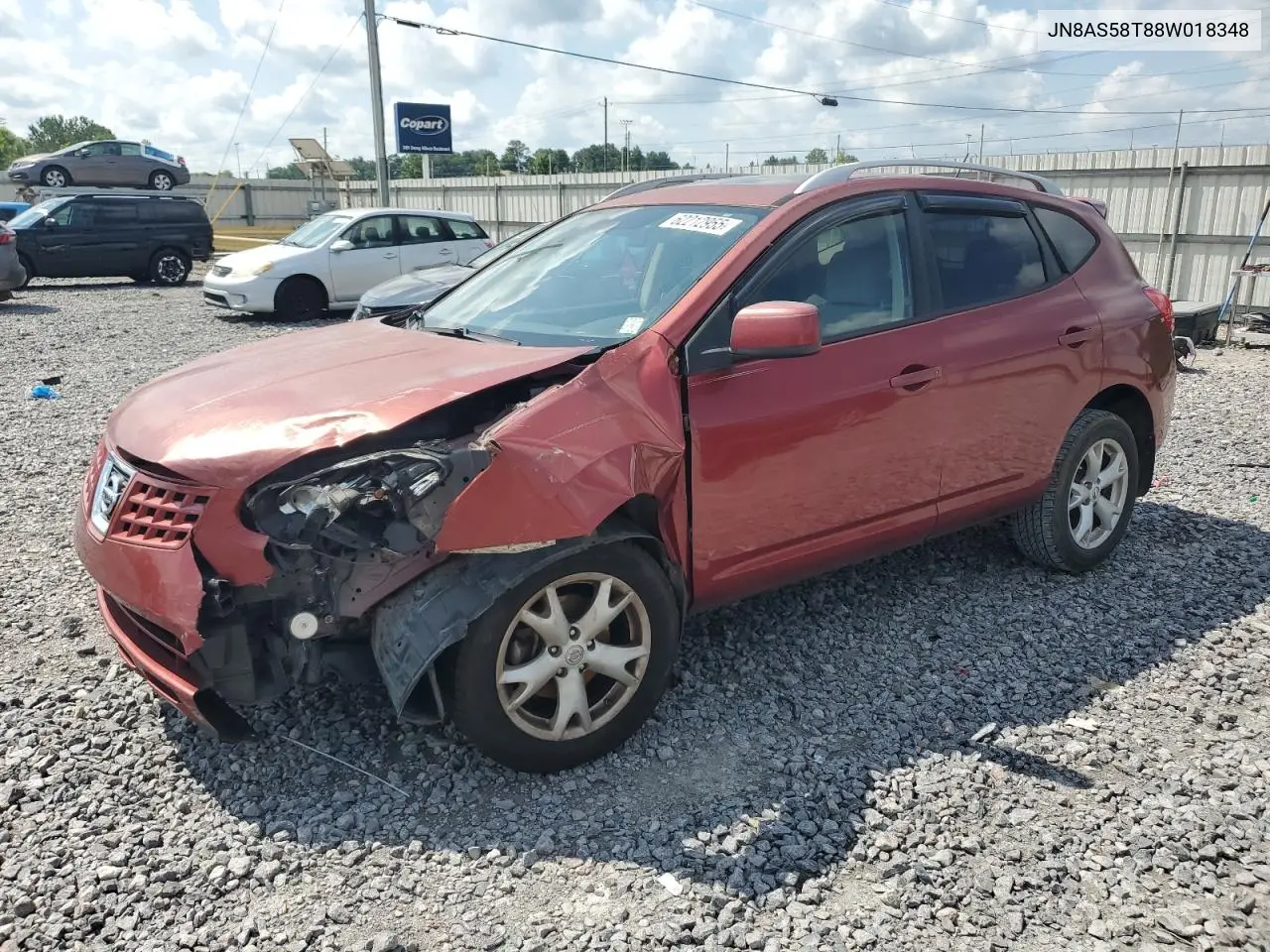 2008 Nissan Rogue S VIN: JN8AS58T88W018348 Lot: 62212955