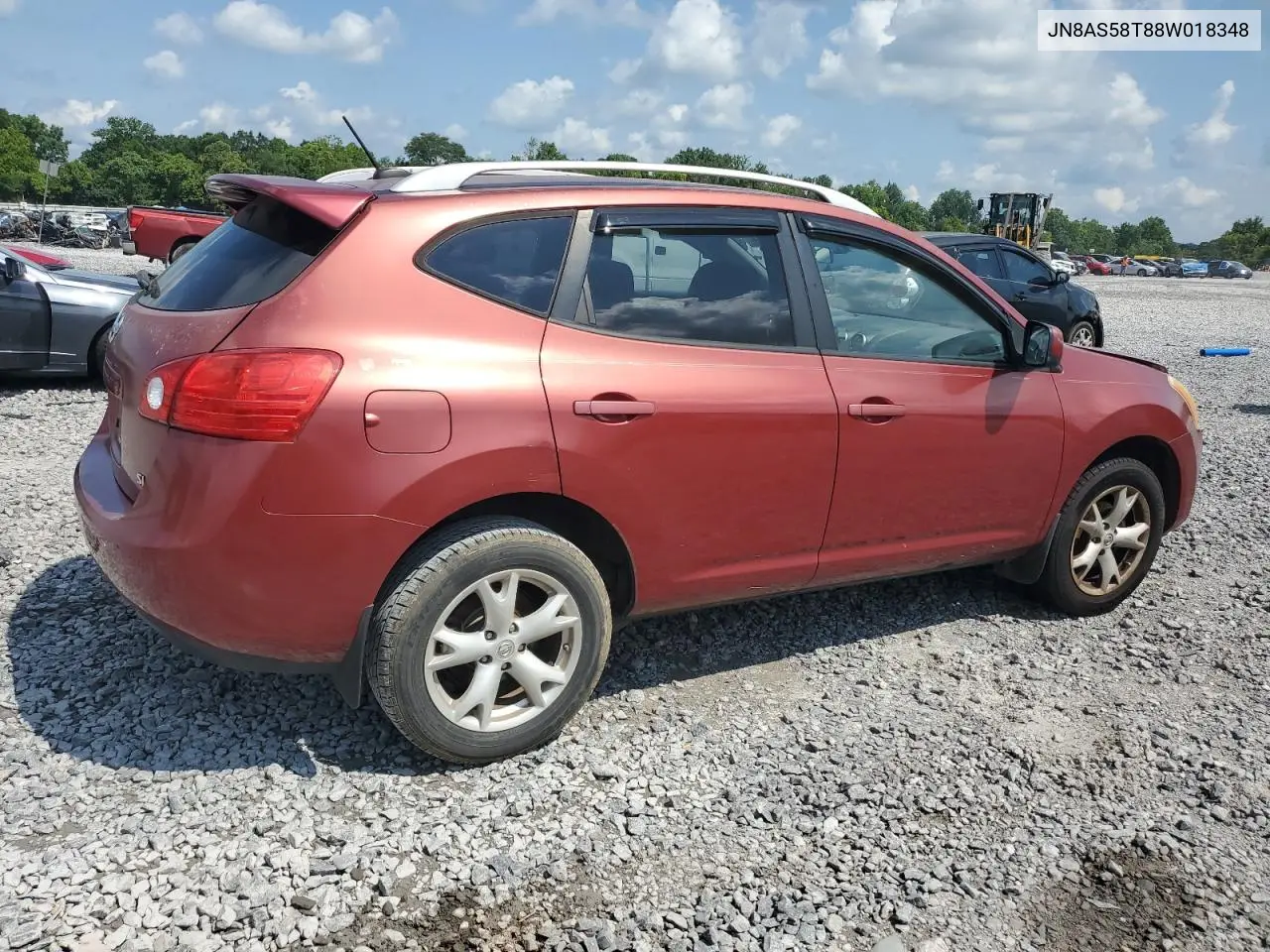 2008 Nissan Rogue S VIN: JN8AS58T88W018348 Lot: 62212955