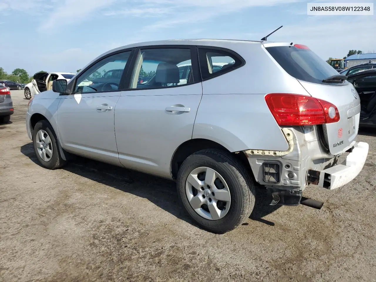 2008 Nissan Rogue S VIN: JN8AS58V08W122348 Lot: 62647335