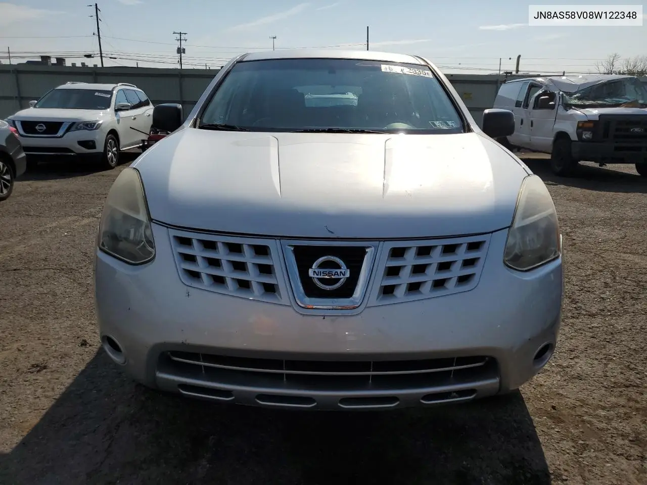 2008 Nissan Rogue S VIN: JN8AS58V08W122348 Lot: 62647335
