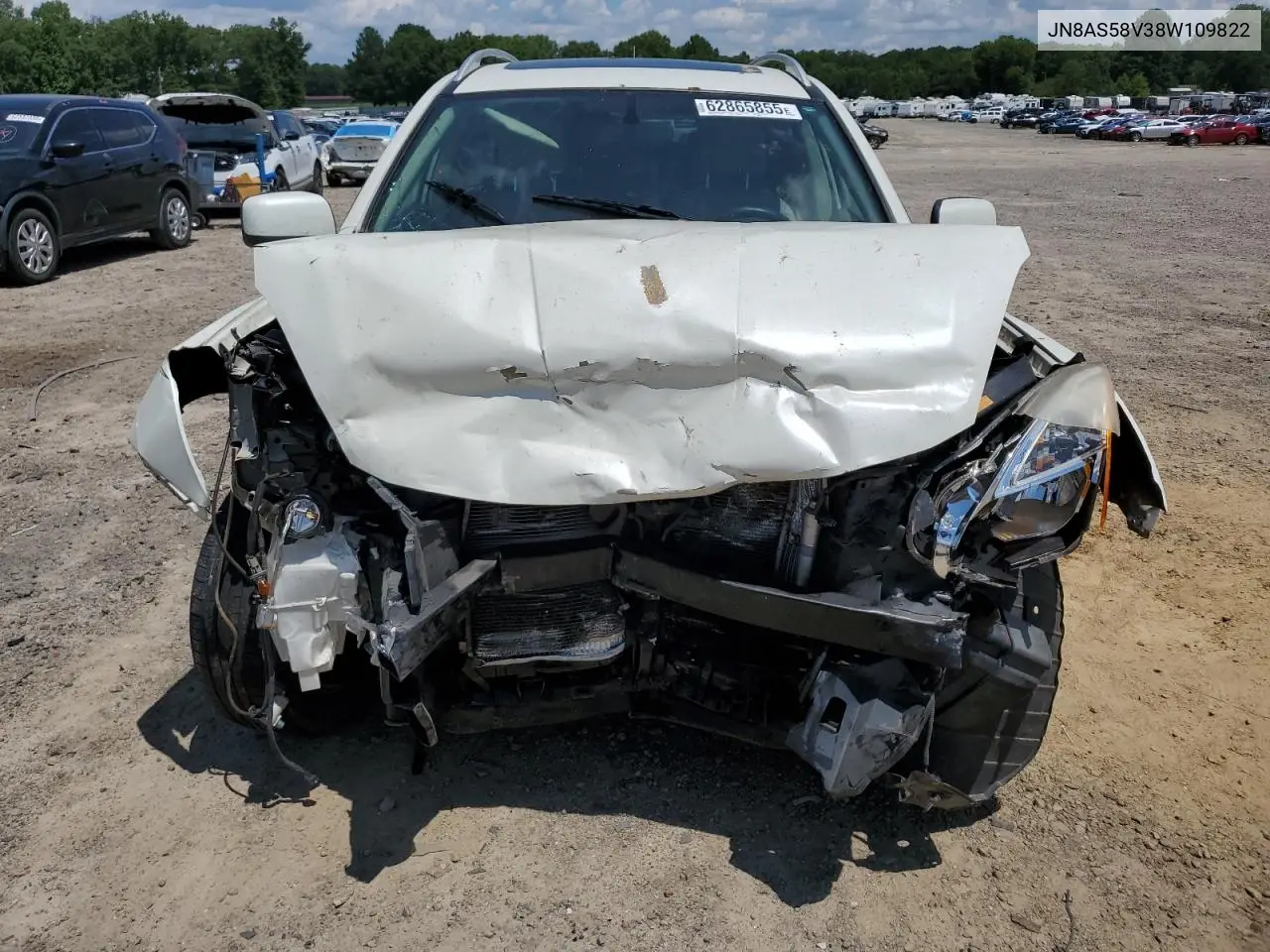 2008 Nissan Rogue S VIN: JN8AS58V38W109822 Lot: 62865855