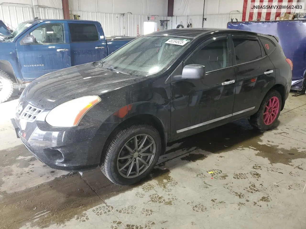 2011 Nissan Rogue S VIN: JN8AS5MVXBW662433 Lot: 46394925
