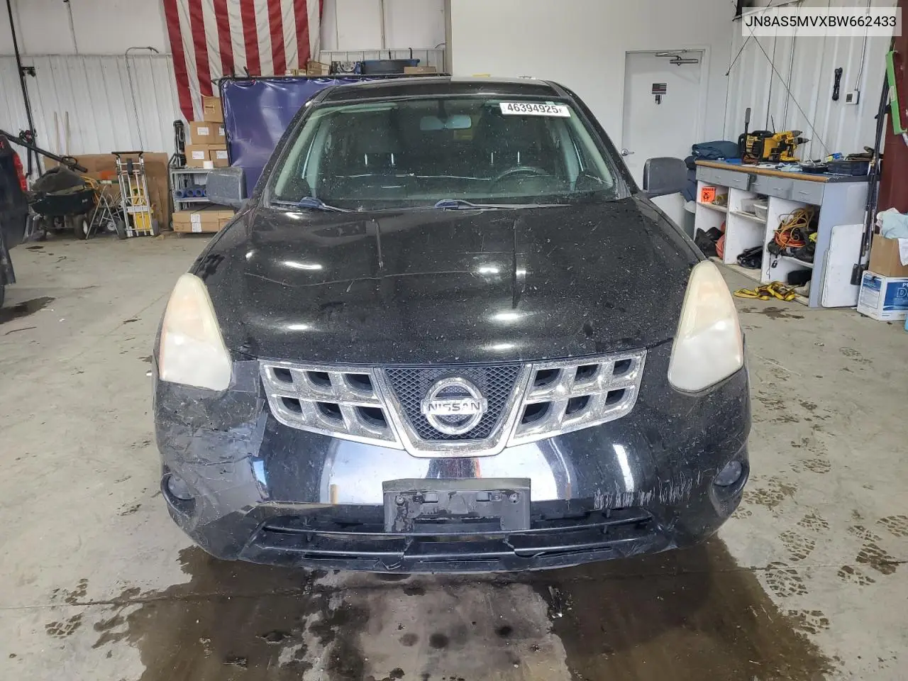 2011 Nissan Rogue S VIN: JN8AS5MVXBW662433 Lot: 46394925