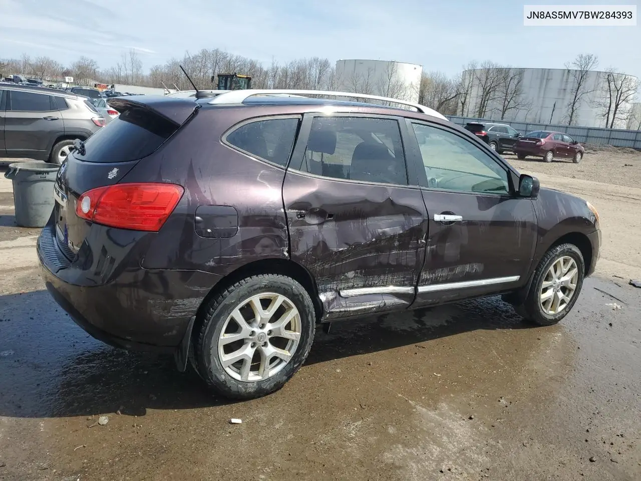 2011 Nissan Rogue S VIN: JN8AS5MV7BW284393 Lot: 53089775