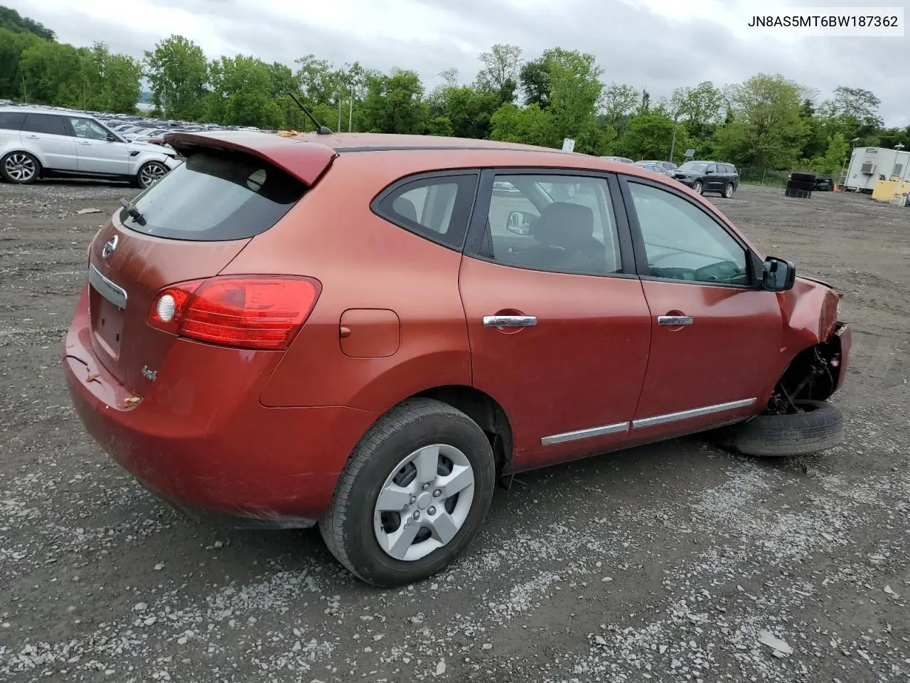 2011 Nissan Rogue S VIN: JN8AS5MT6BW187362 Lot: 55932945