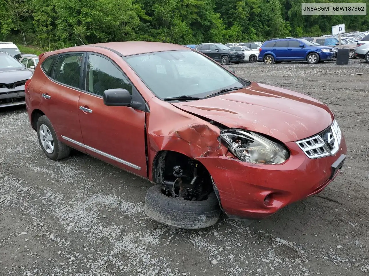 2011 Nissan Rogue S VIN: JN8AS5MT6BW187362 Lot: 55932945