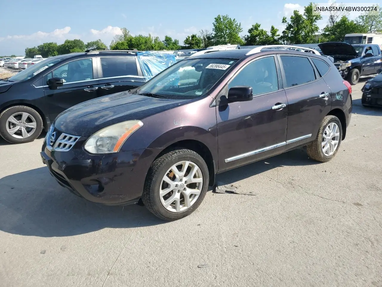 2011 Nissan Rogue S VIN: JN8AS5MV4BW300274 Lot: 56398445