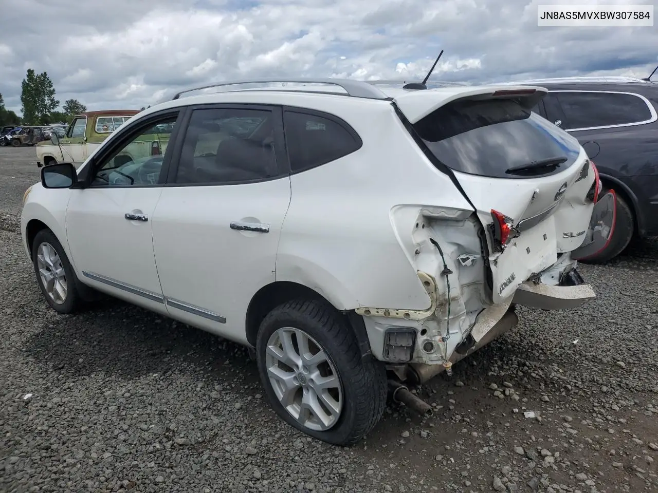 2011 Nissan Rogue S VIN: JN8AS5MVXBW307584 Lot: 56586375