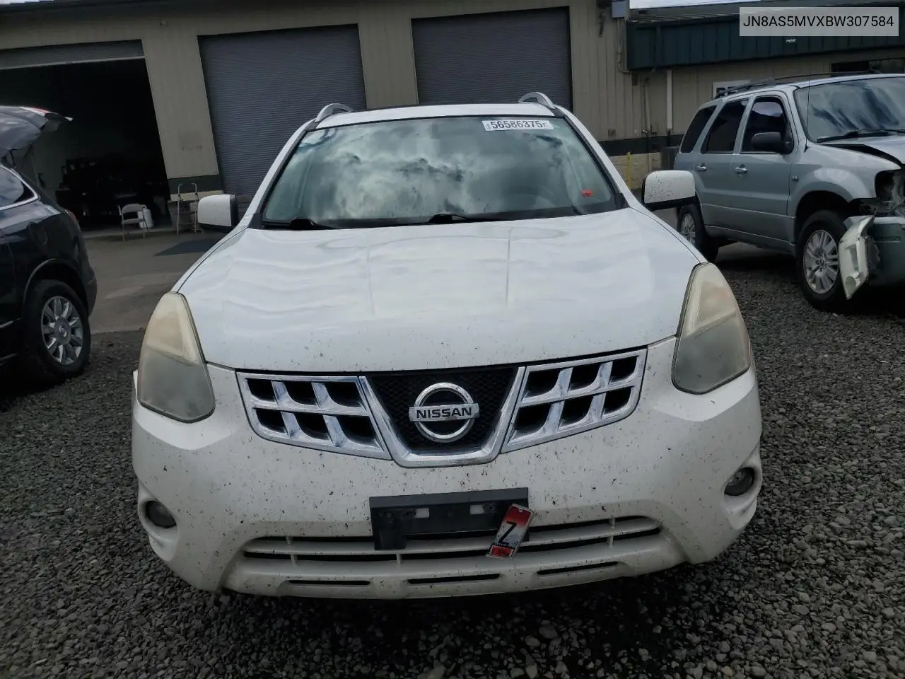 2011 Nissan Rogue S VIN: JN8AS5MVXBW307584 Lot: 56586375