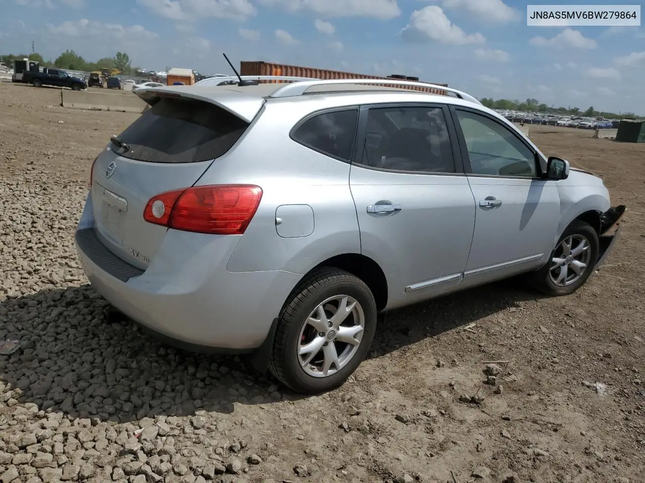 2011 Nissan Rogue S VIN: JN8AS5MV6BW279864 Lot: 56720165