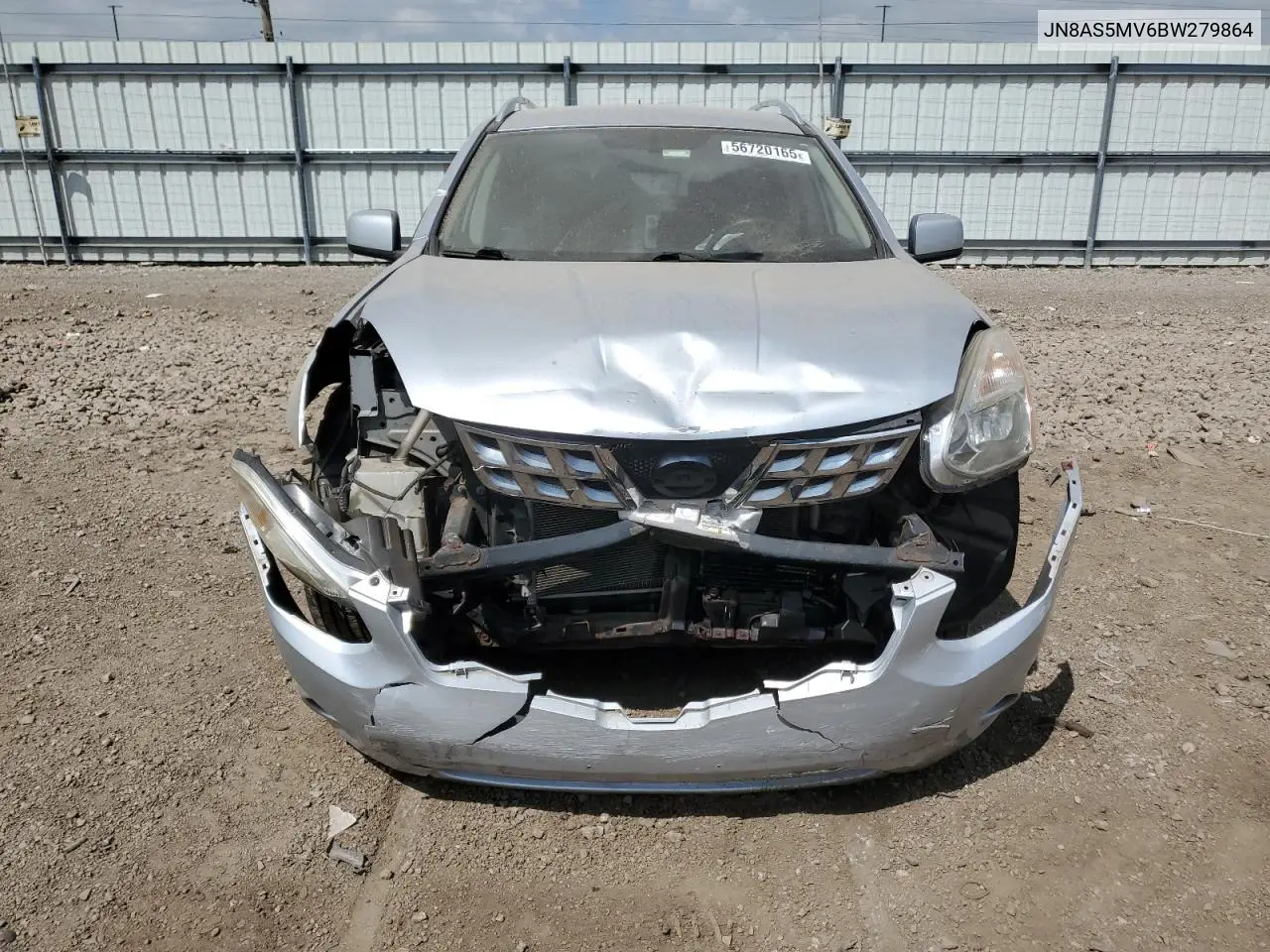 2011 Nissan Rogue S VIN: JN8AS5MV6BW279864 Lot: 56720165