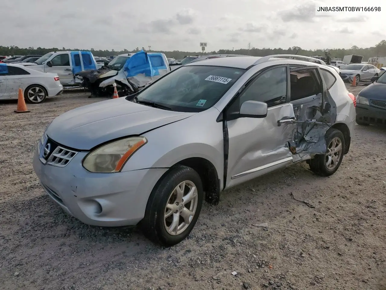 2011 Nissan Rogue S VIN: JN8AS5MT0BW166698 Lot: 56861115