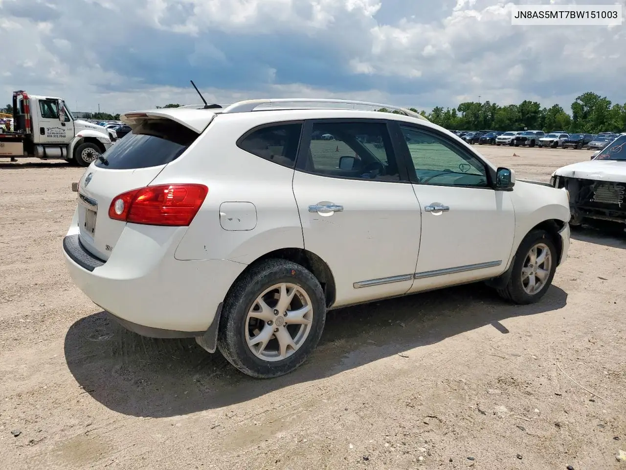 2011 Nissan Rogue S VIN: JN8AS5MT7BW151003 Lot: 62455435