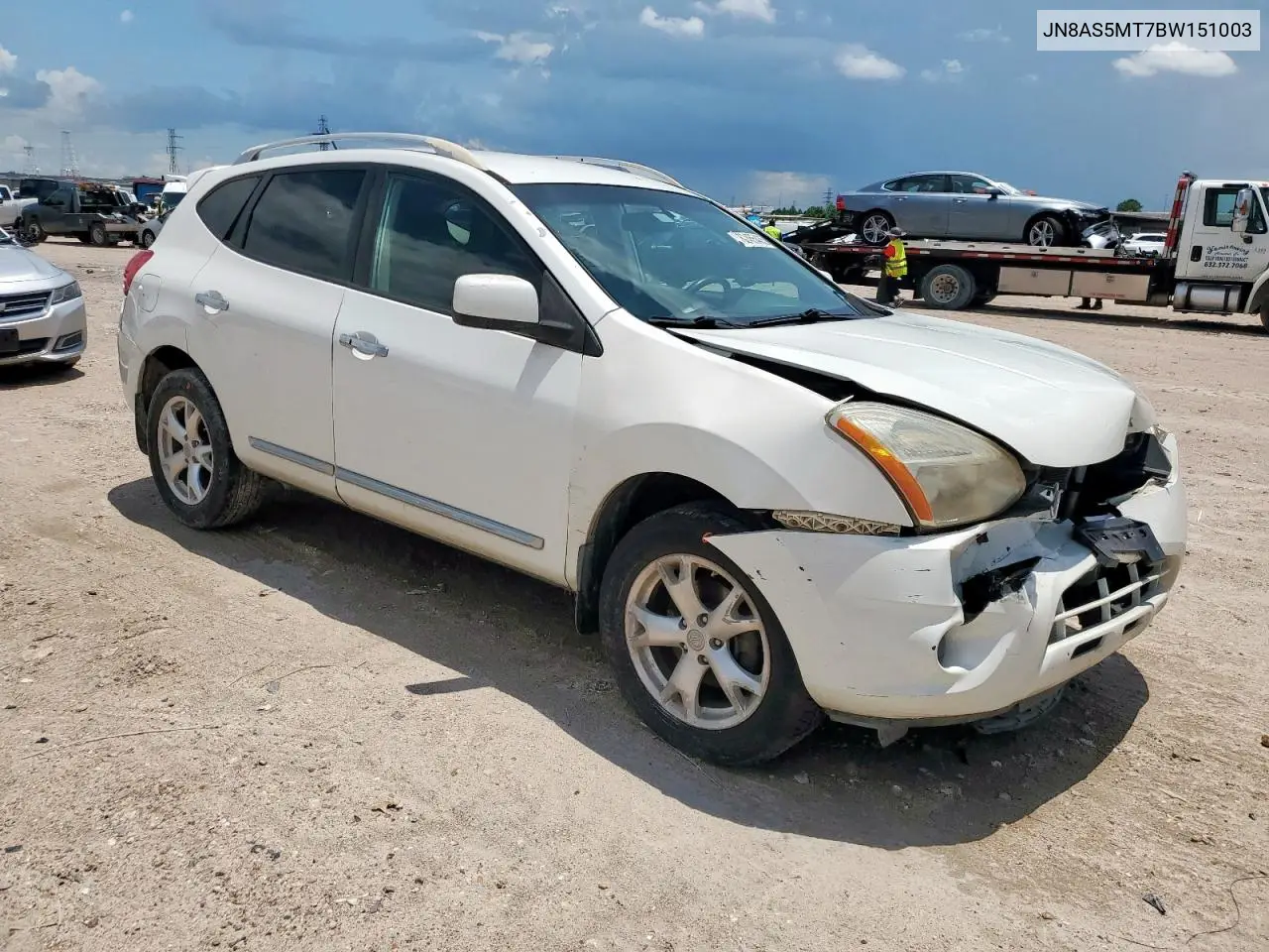 2011 Nissan Rogue S VIN: JN8AS5MT7BW151003 Lot: 62455435