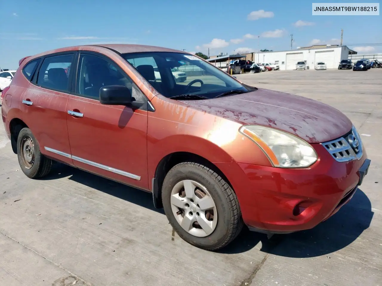 2011 Nissan Rogue S VIN: JN8AS5MT9BW188215 Lot: 62645185