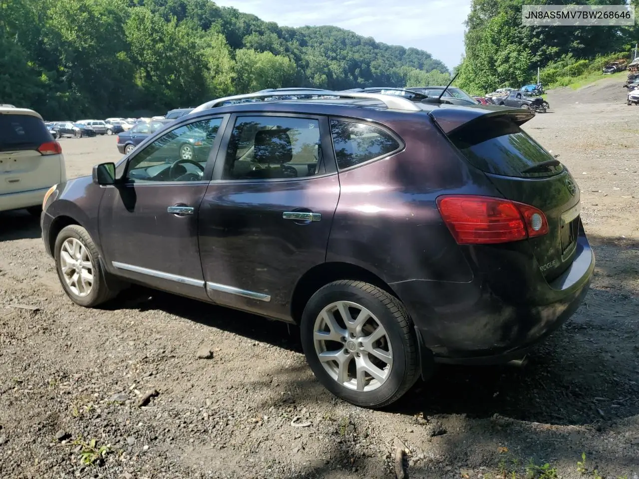 2011 Nissan Rogue S VIN: JN8AS5MV7BW268646 Lot: 63125155