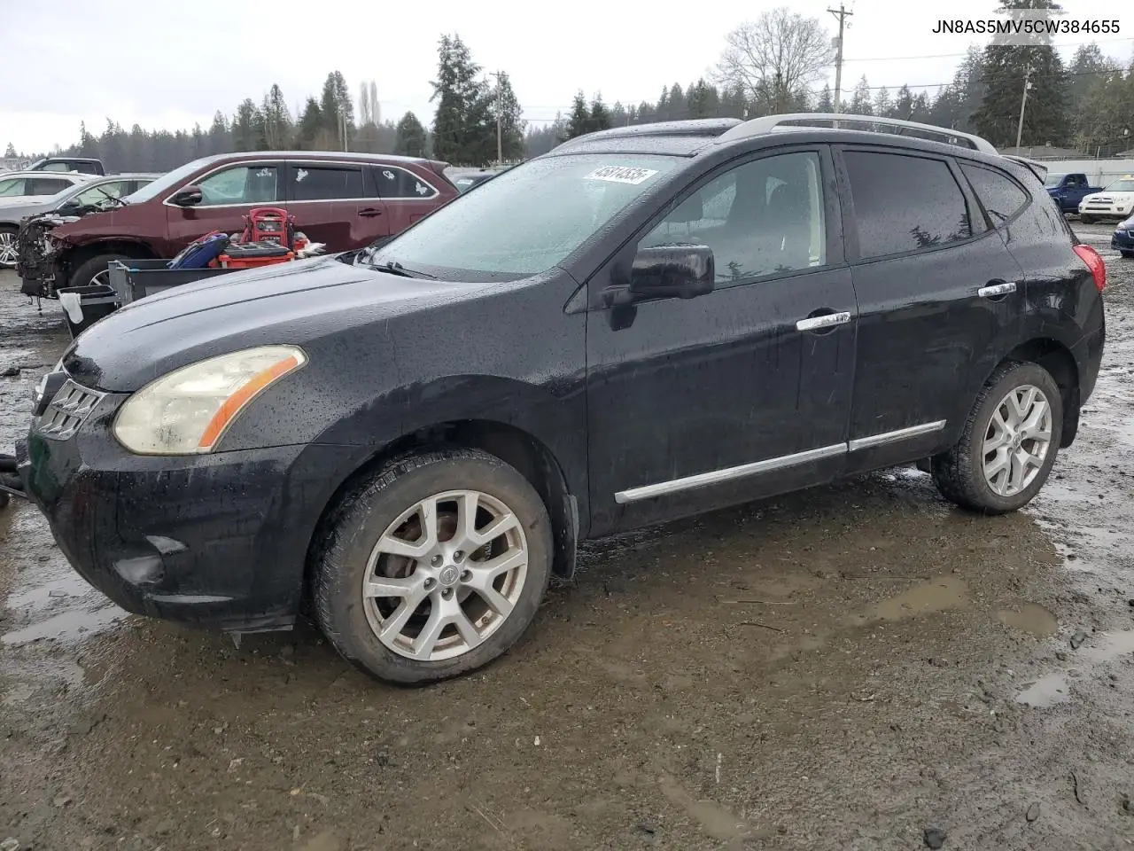 2012 Nissan Rogue S VIN: JN8AS5MV5CW384655 Lot: 45814535