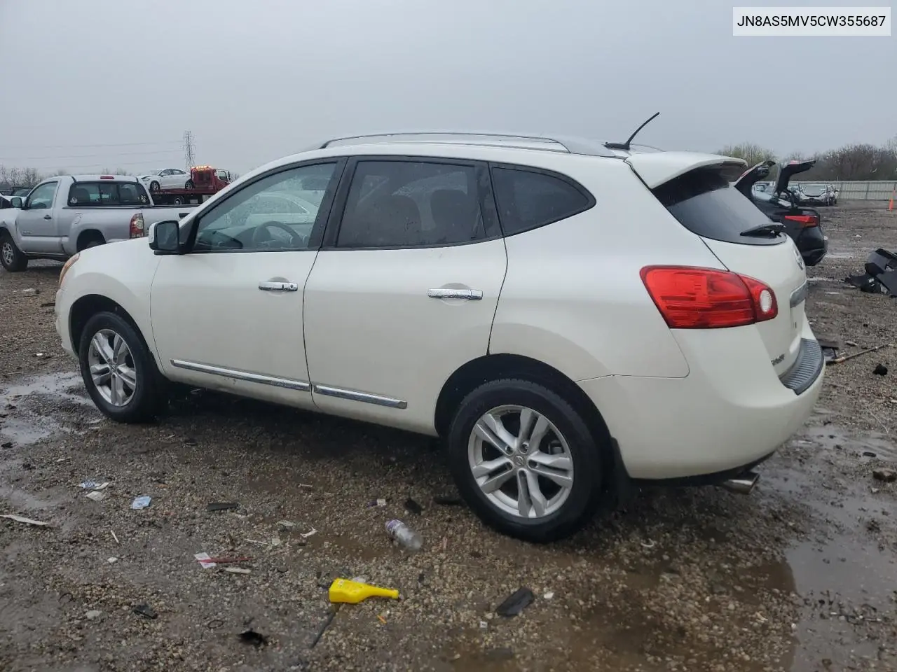 2012 Nissan Rogue S VIN: JN8AS5MV5CW355687 Lot: 54751285