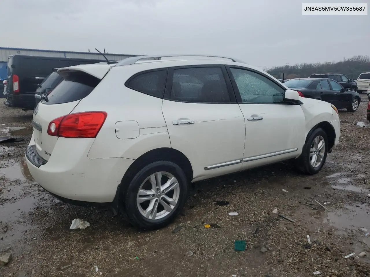 2012 Nissan Rogue S VIN: JN8AS5MV5CW355687 Lot: 54751285