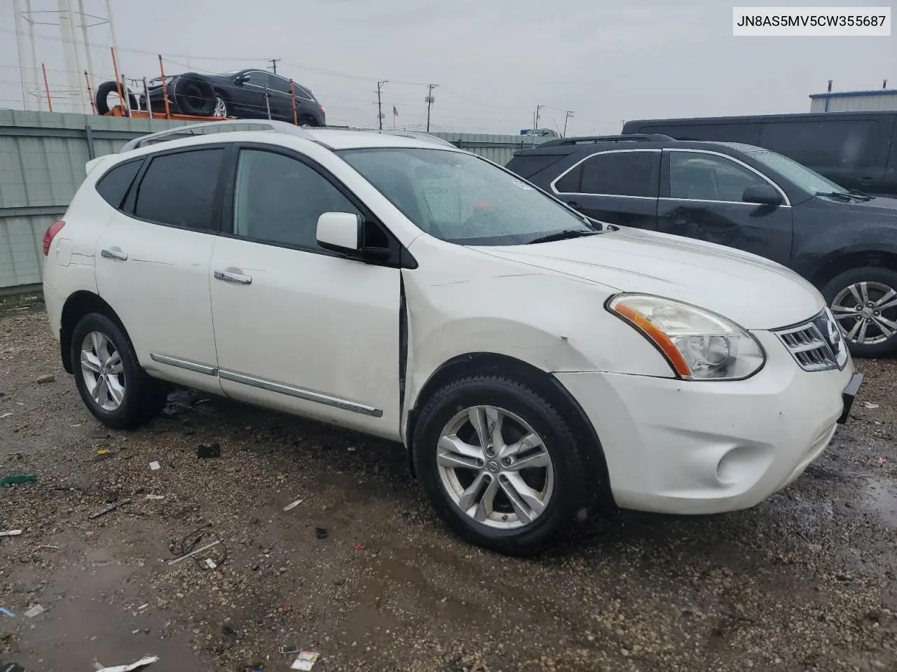 2012 Nissan Rogue S VIN: JN8AS5MV5CW355687 Lot: 54751285