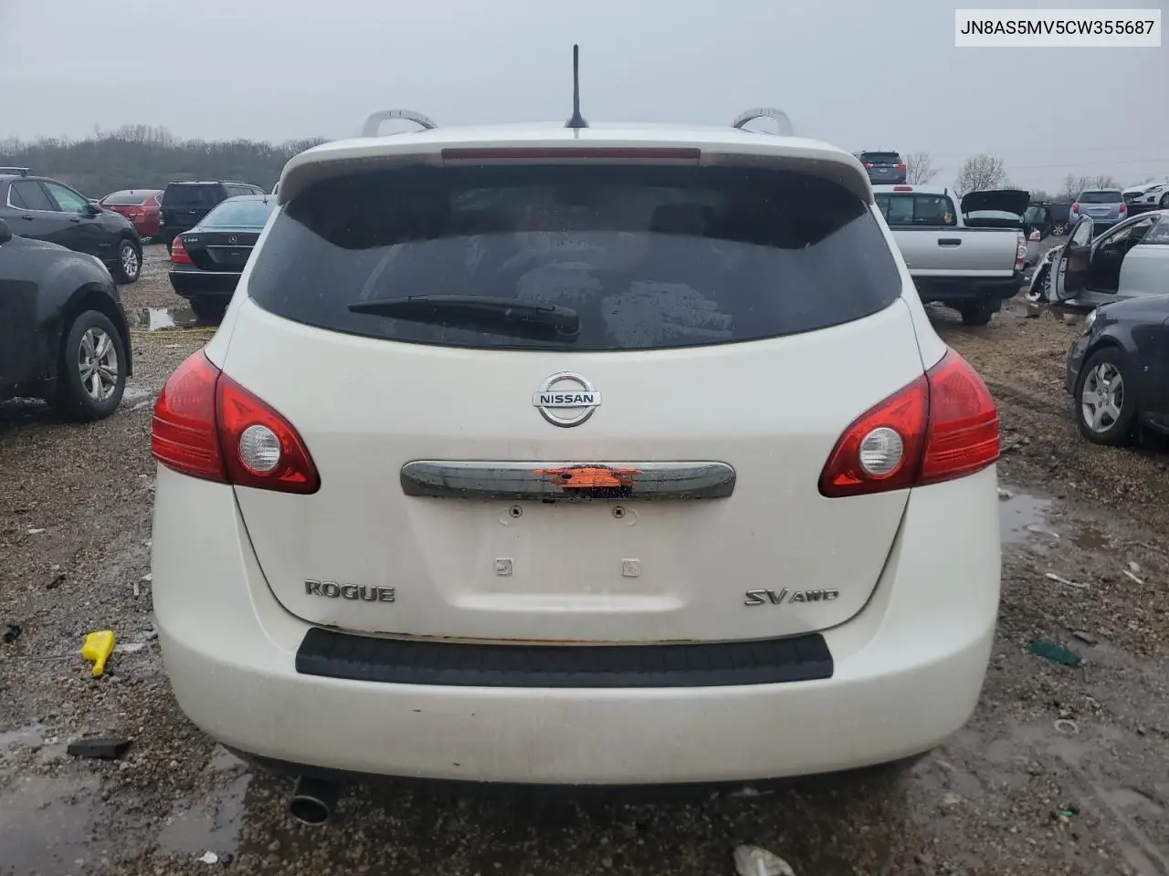 2012 Nissan Rogue S VIN: JN8AS5MV5CW355687 Lot: 54751285
