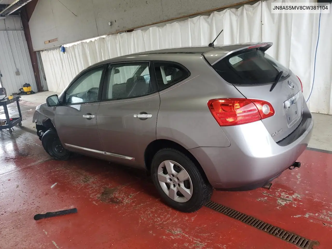 2012 Nissan Rogue S VIN: JN8AS5MV8CW381104 Lot: 56530335