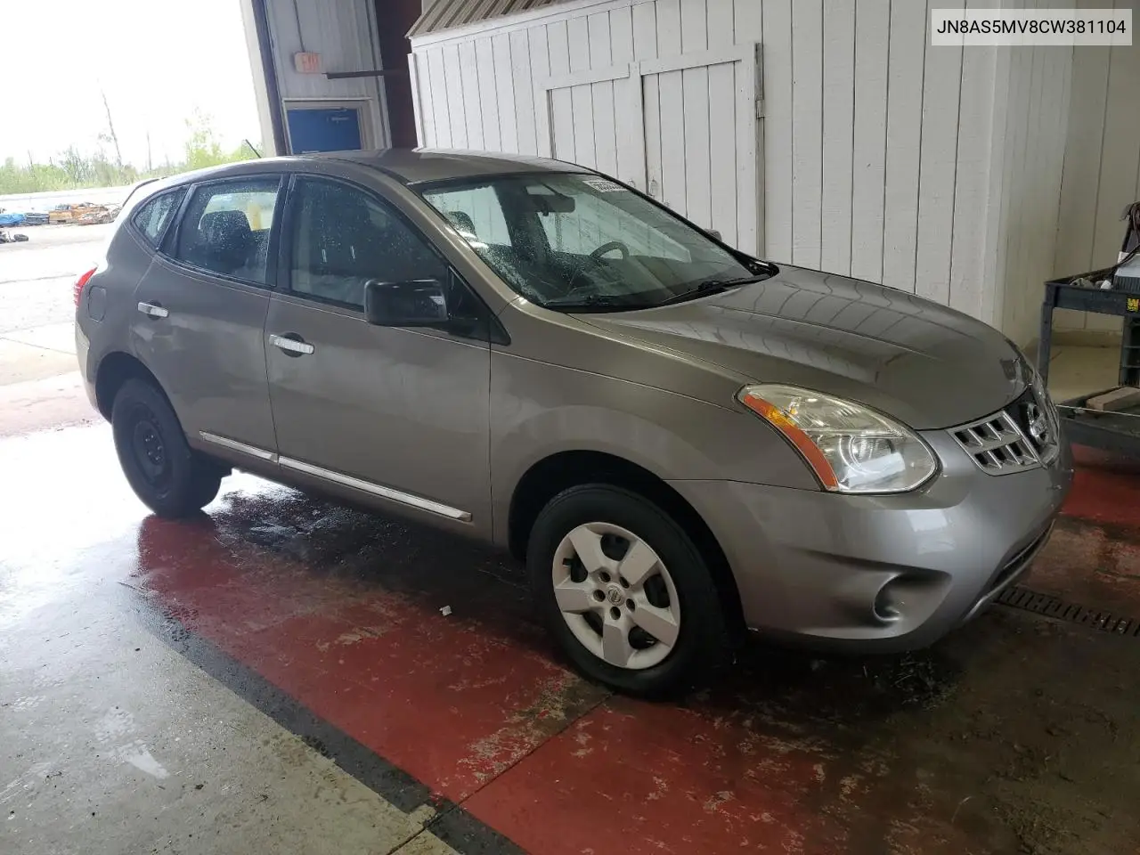 2012 Nissan Rogue S VIN: JN8AS5MV8CW381104 Lot: 56530335