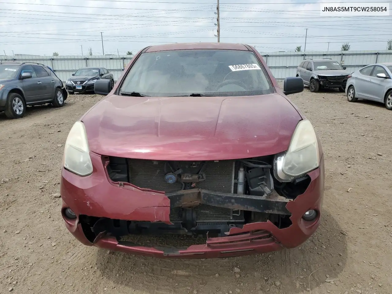 2012 Nissan Rogue S VIN: JN8AS5MT9CW258054 Lot: 56867805