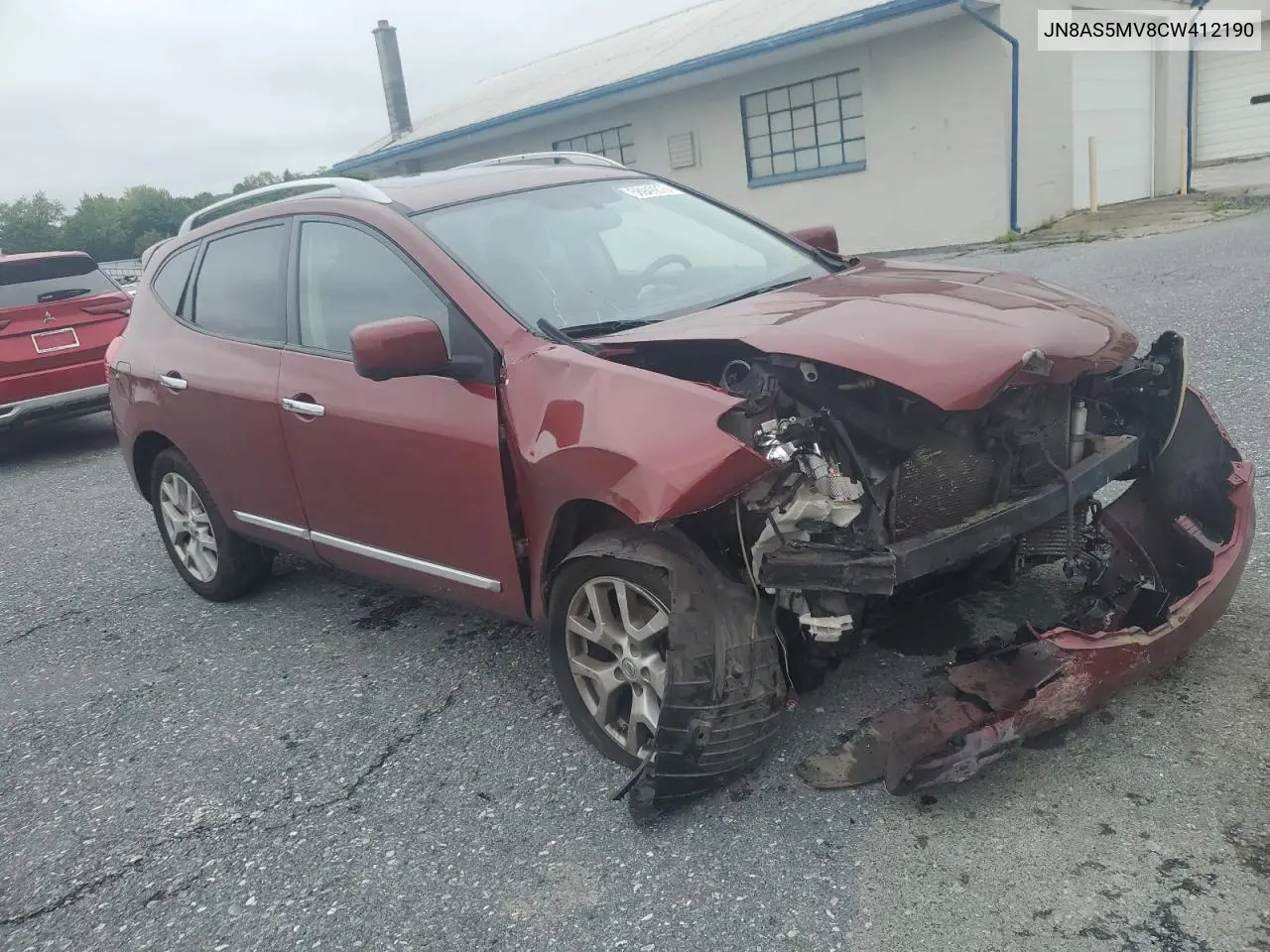 2012 Nissan Rogue S VIN: JN8AS5MV8CW412190 Lot: 58949875