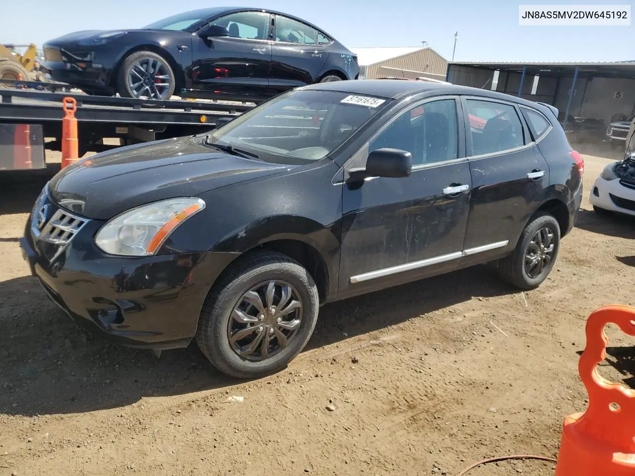 2013 Nissan Rogue S VIN: JN8AS5MV2DW645192 Lot: 57161675