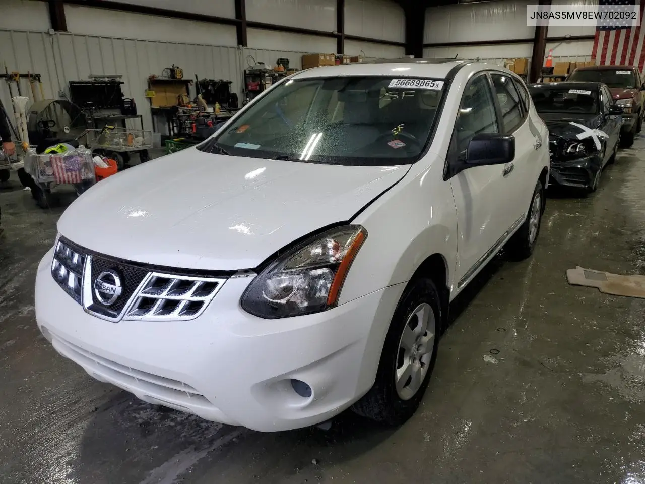2014 Nissan Rogue Select S VIN: JN8AS5MV8EW702092 Lot: 56689865