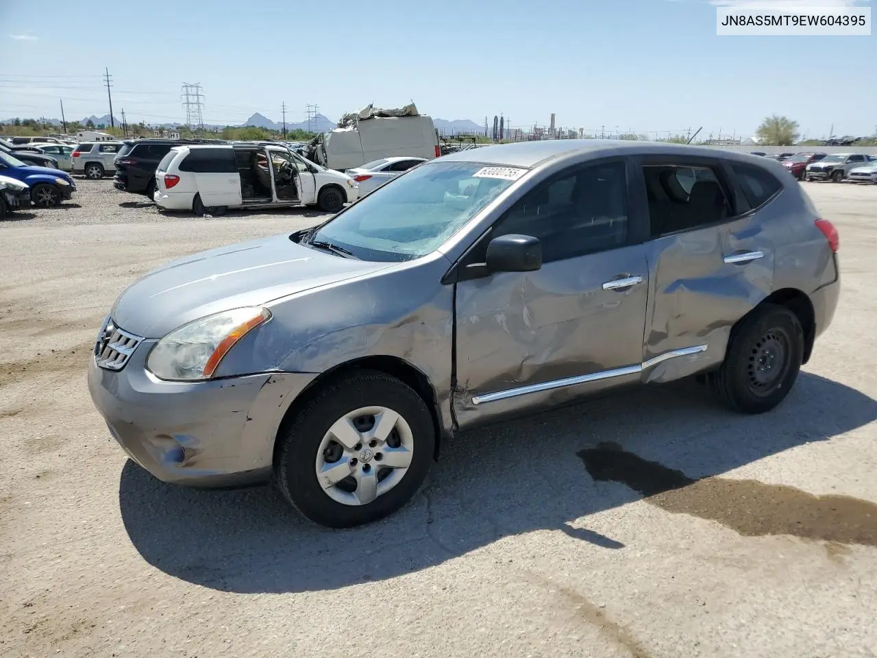 2014 Nissan Rogue Select S VIN: JN8AS5MT9EW604395 Lot: 63000755