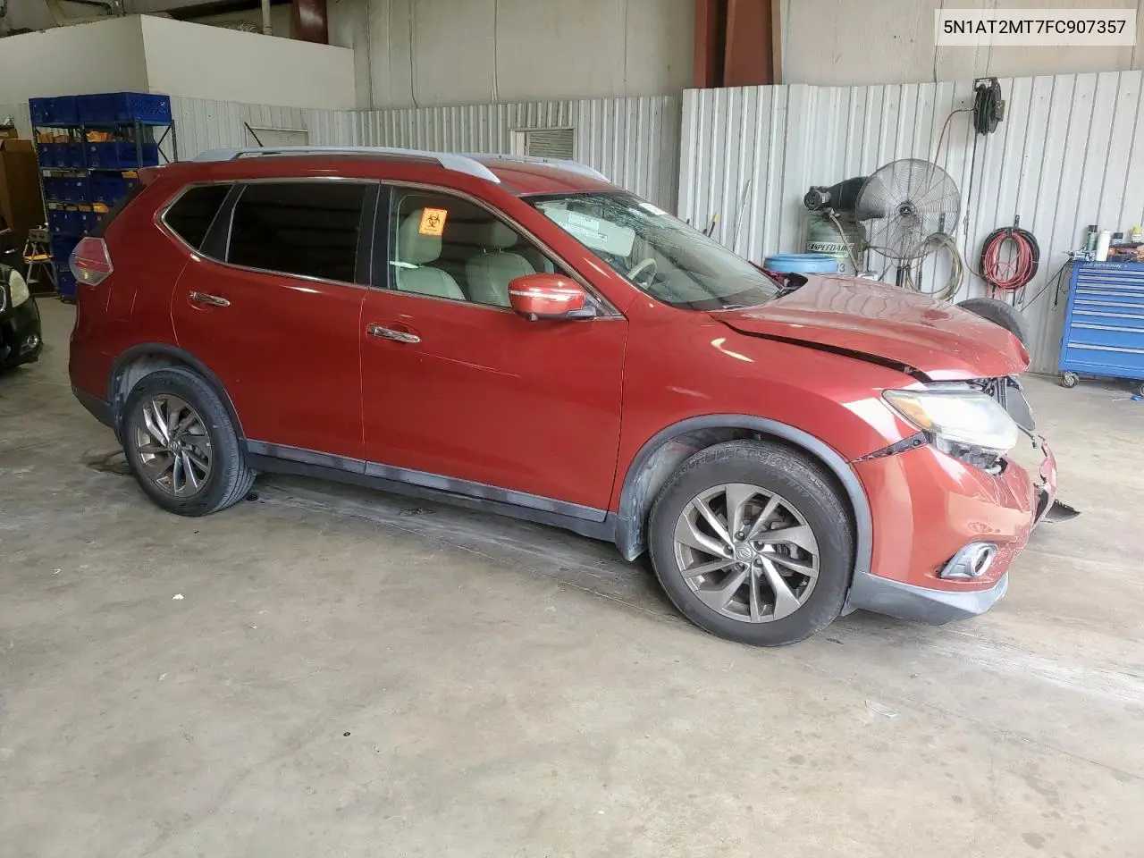2015 Nissan Rogue S VIN: 5N1AT2MT7FC907357 Lot: 56847665