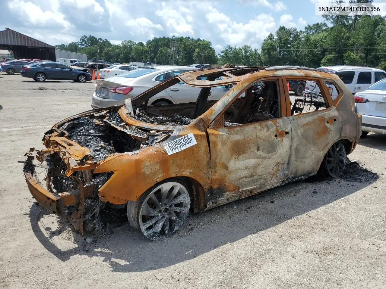 2015 Nissan Rogue S VIN: 5N1AT2MT4FC833556 Lot: 60898365