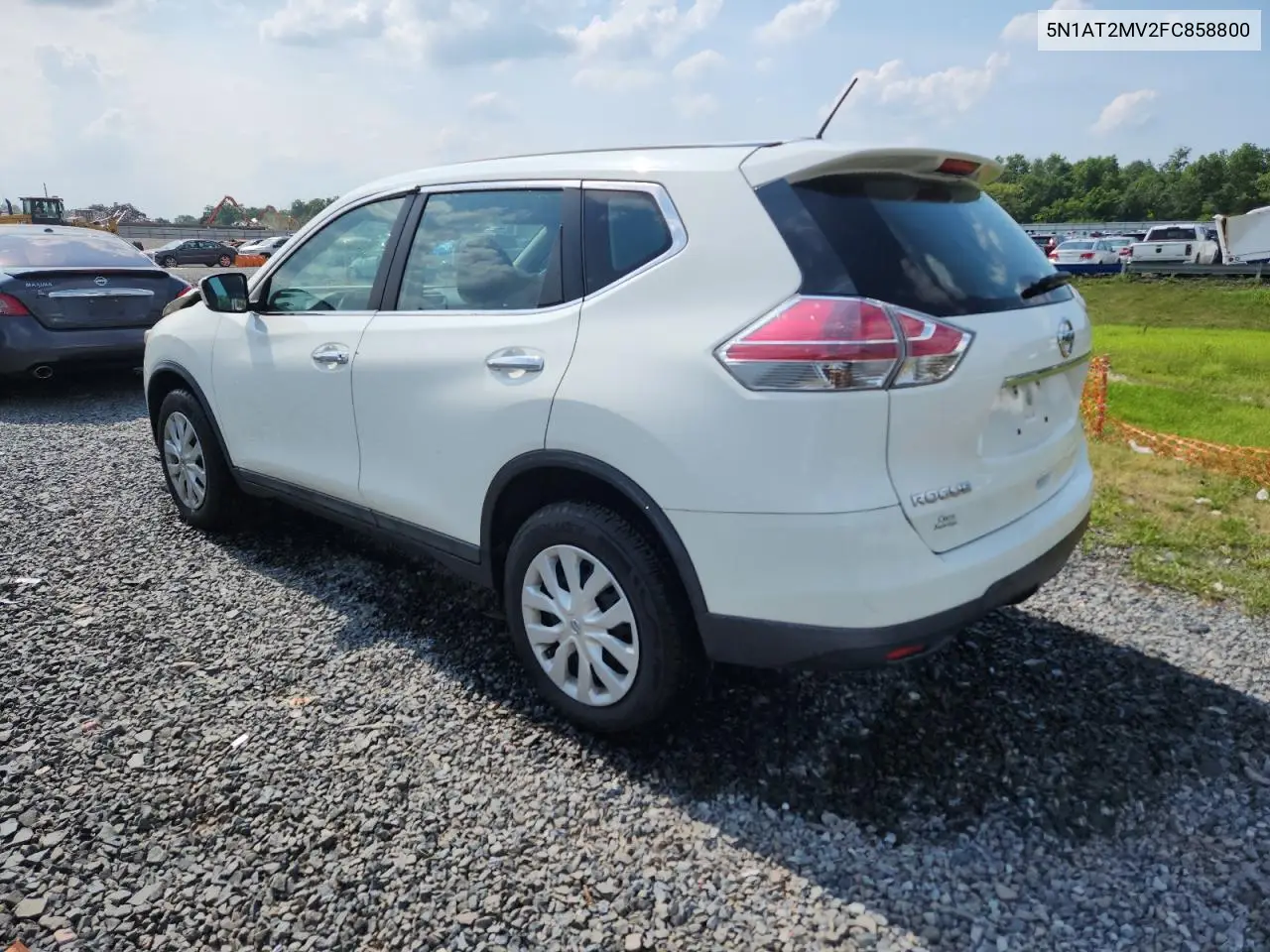 2015 Nissan Rogue S VIN: 5N1AT2MV2FC858800 Lot: 62750085