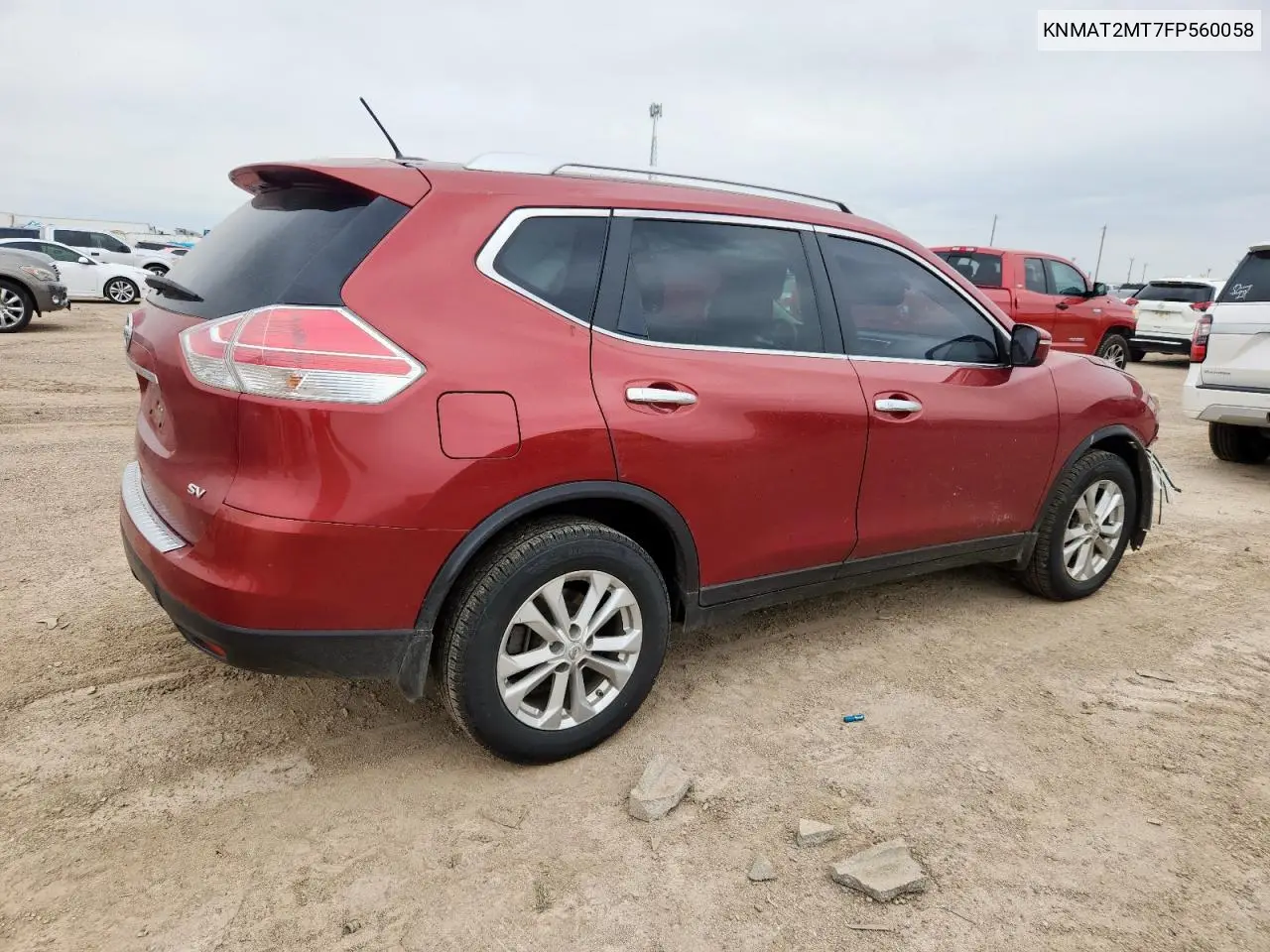 2015 Nissan Rogue S VIN: KNMAT2MT7FP560058 Lot: 62865235