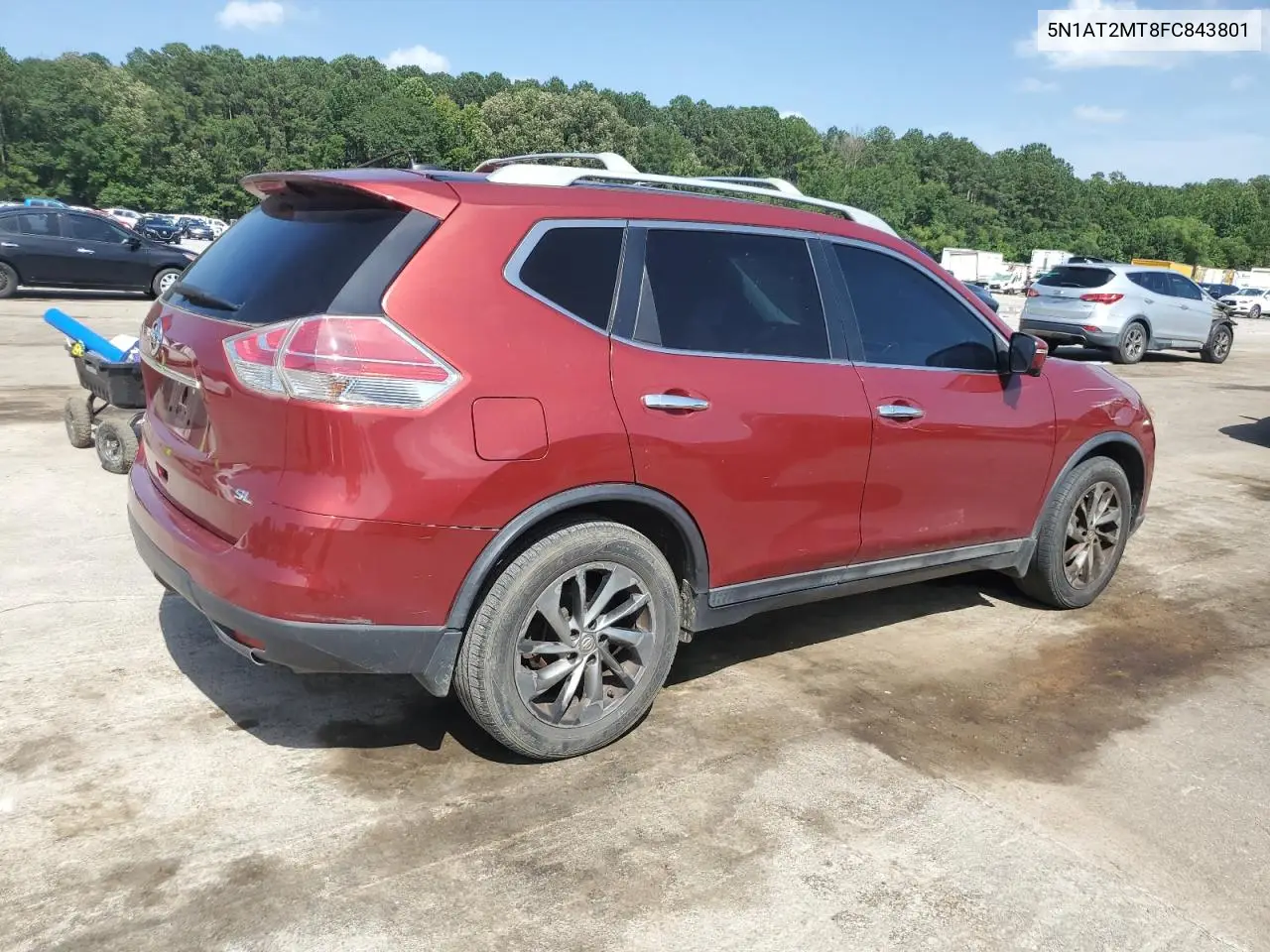 2015 Nissan Rogue S VIN: 5N1AT2MT8FC843801 Lot: 63002605