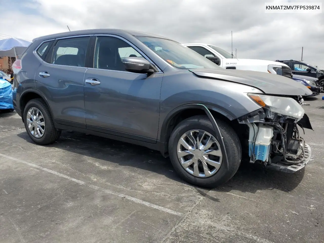 2015 Nissan Rogue S VIN: KNMAT2MV7FP539874 Lot: 66021405