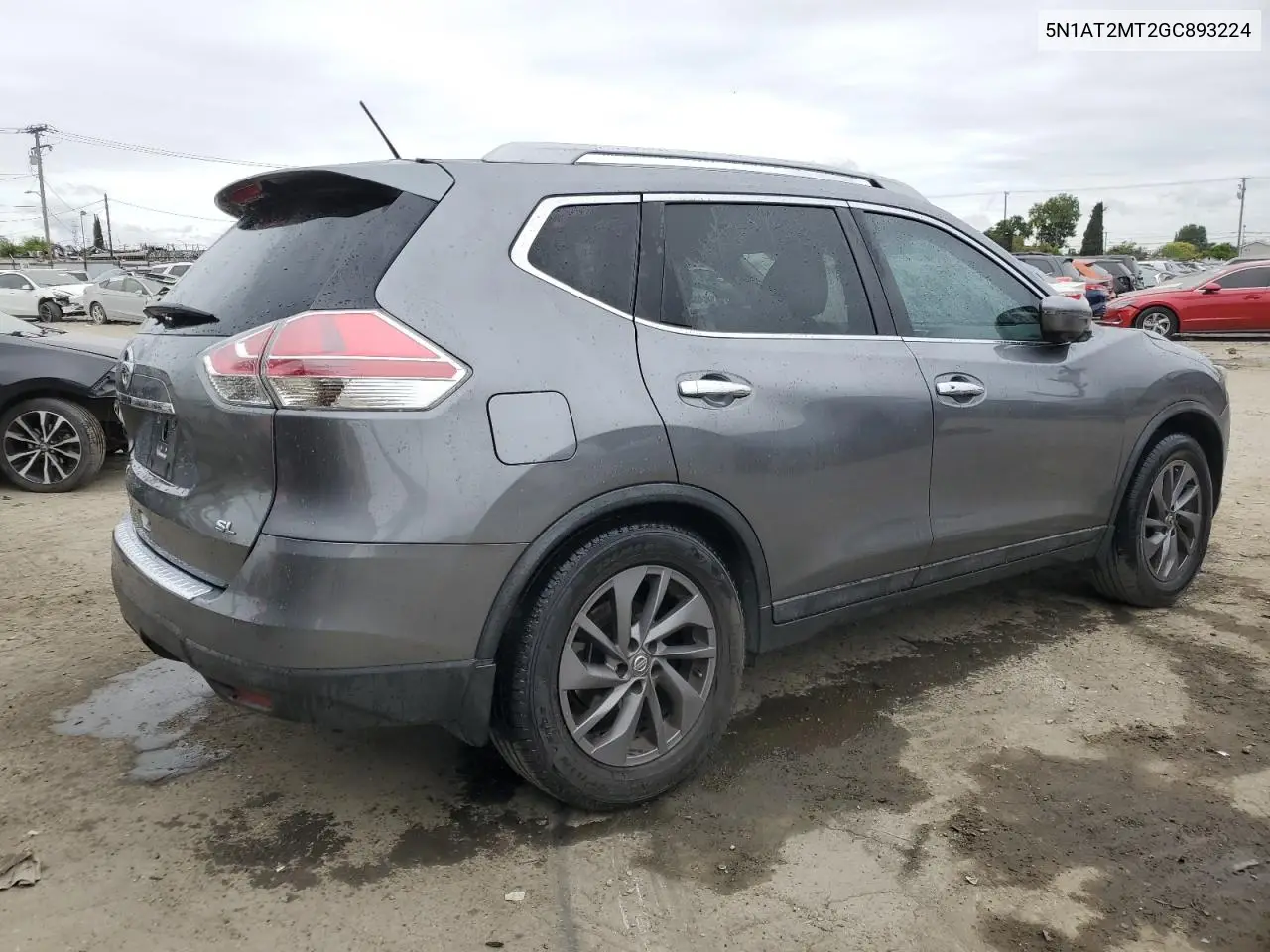 2016 Nissan Rogue S VIN: 5N1AT2MT2GC893224 Lot: 53754645