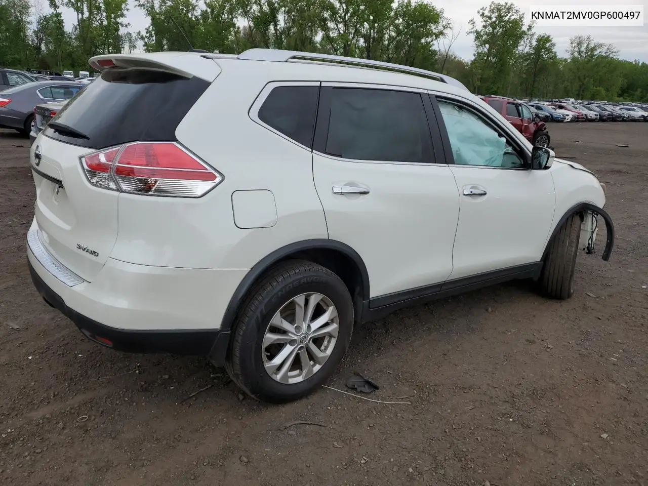 2016 Nissan Rogue S VIN: KNMAT2MV0GP600497 Lot: 56478555