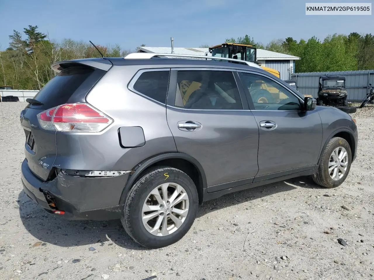 2016 Nissan Rogue S VIN: KNMAT2MV2GP619505 Lot: 56727715