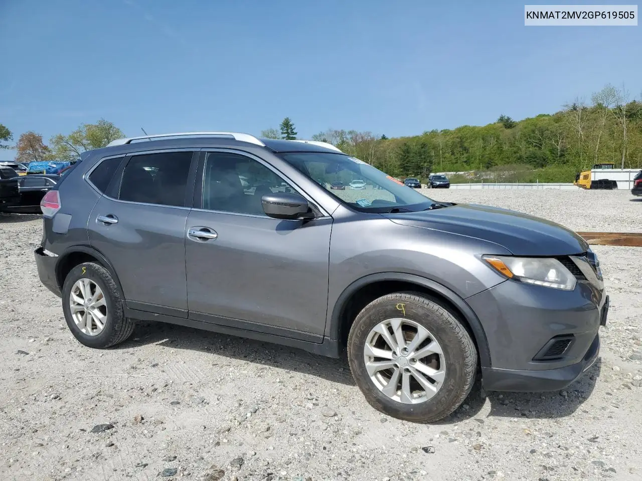 2016 Nissan Rogue S VIN: KNMAT2MV2GP619505 Lot: 56727715