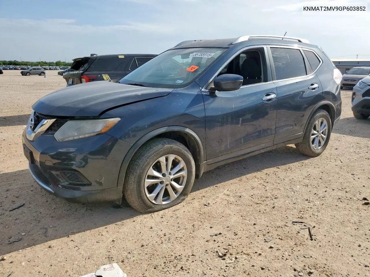 2016 Nissan Rogue S VIN: KNMAT2MV9GP603852 Lot: 56788915
